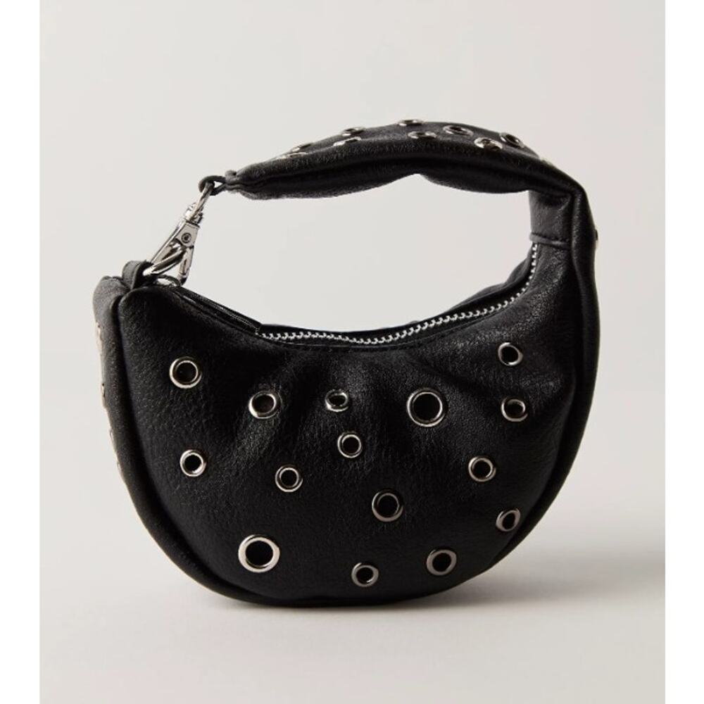 Free People | NWT | Baby Carryall Bag Charm | Black Silver | MSRP $48
